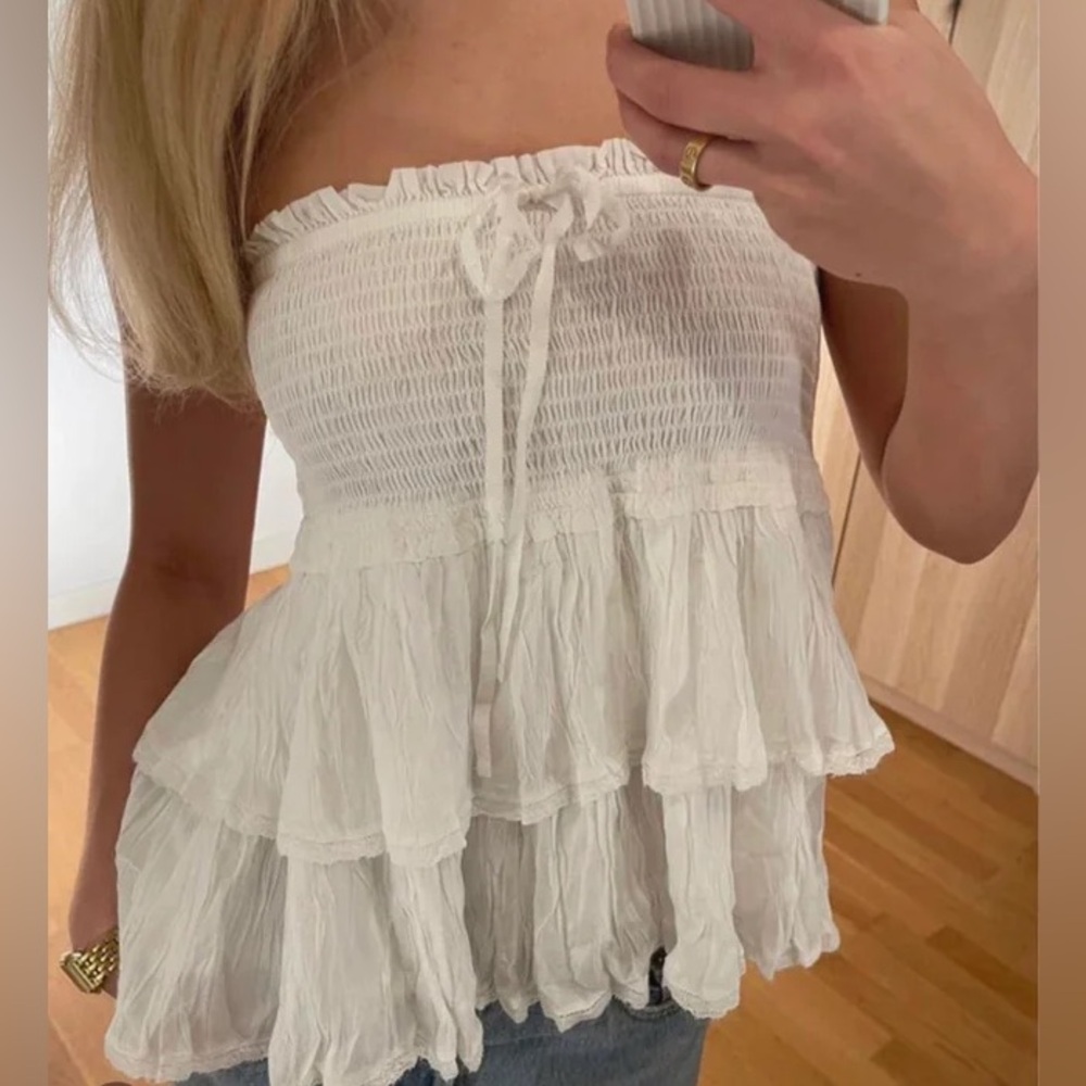 🤍 Aritzia Mozart Skirt Tube Top White Sold Out Viral